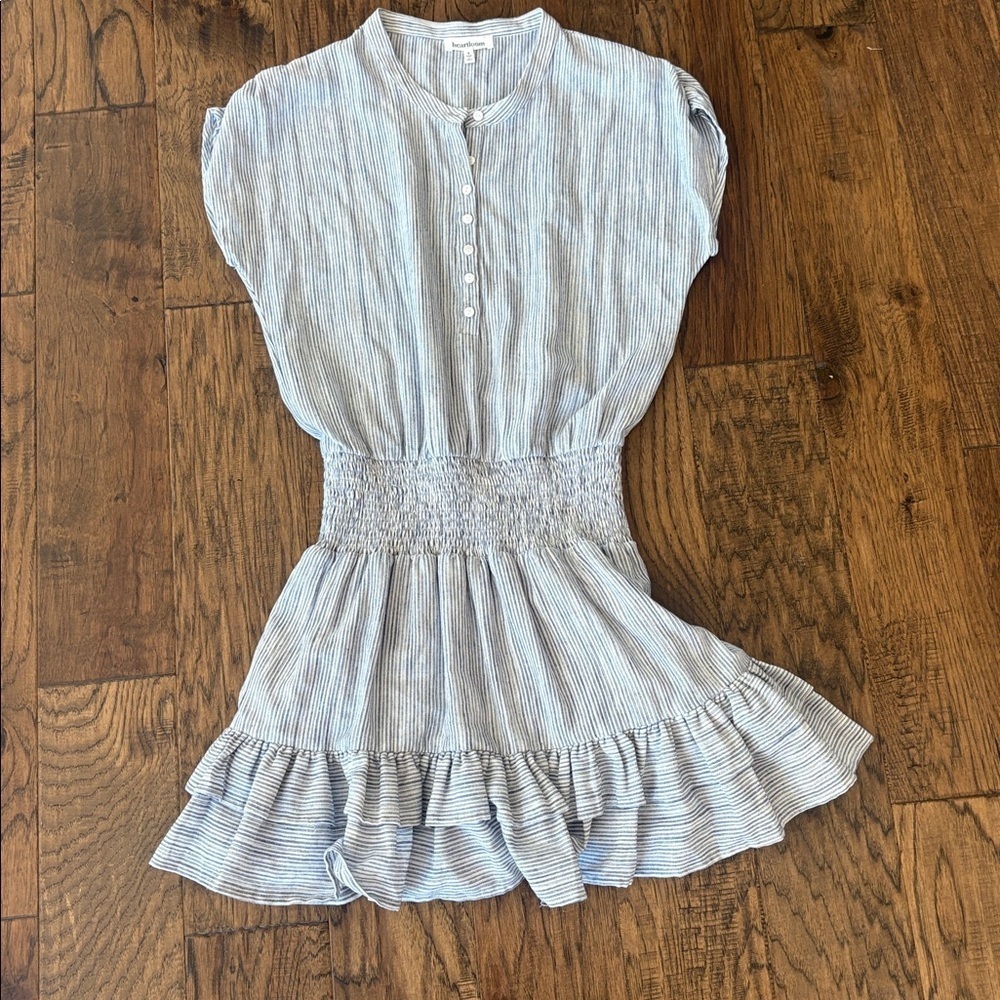 Heartloom Blue and White Striped Smocked Waist dress - Picture 2 of 7